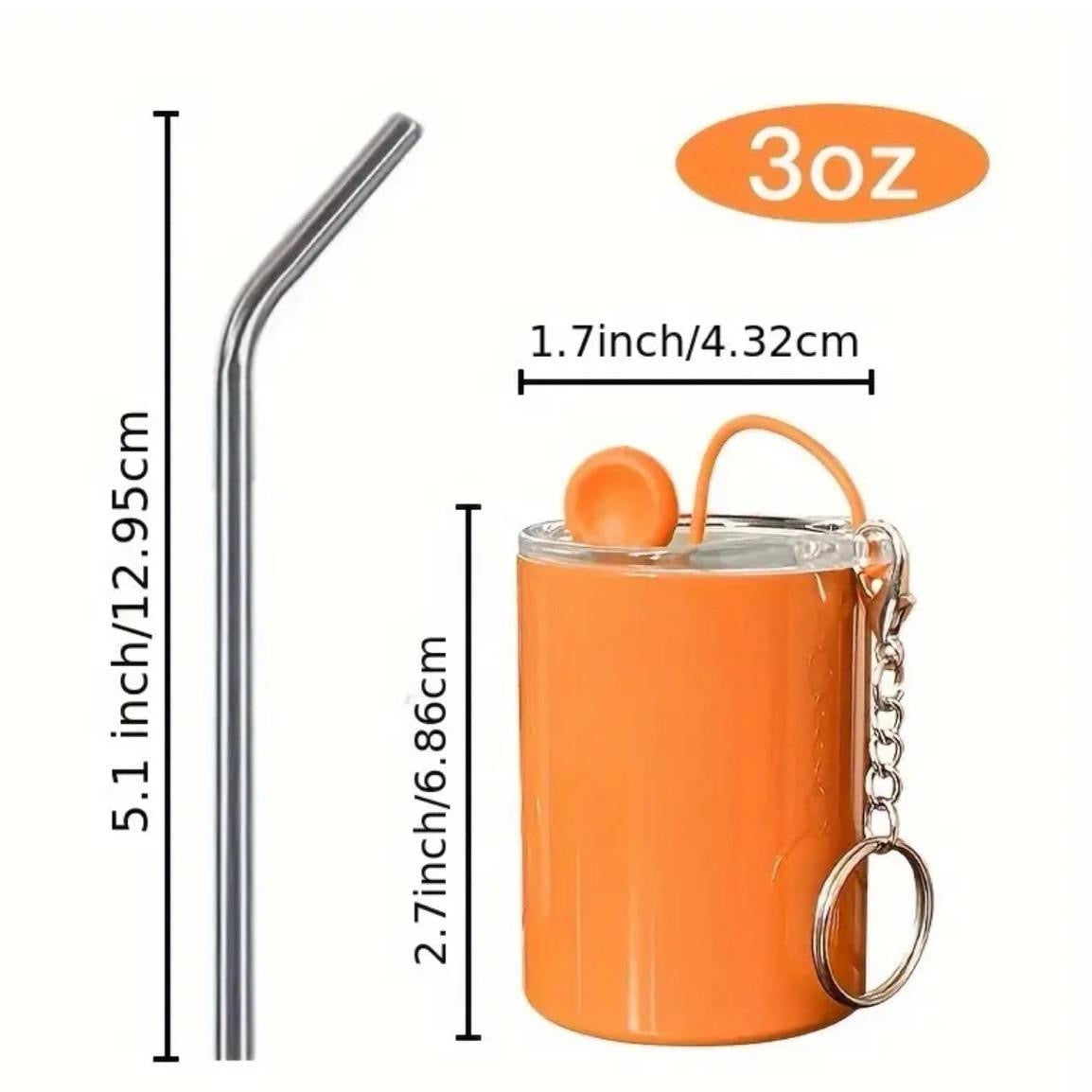 3 oz Mini Shot Glass Keychain Tumbler 6-Pack