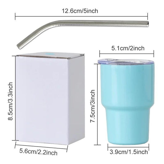 6 -Pack 2 oz Multicolor Mini Shot Glass Tumblers